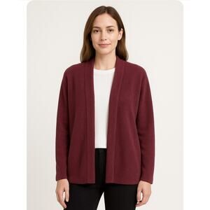 Barefoot Dreams Cardigan 1X Cozy Chic Lite Women Sweater Purple Hood Pockets New